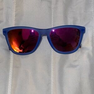 Blue Sunglasses with Purple Lenses